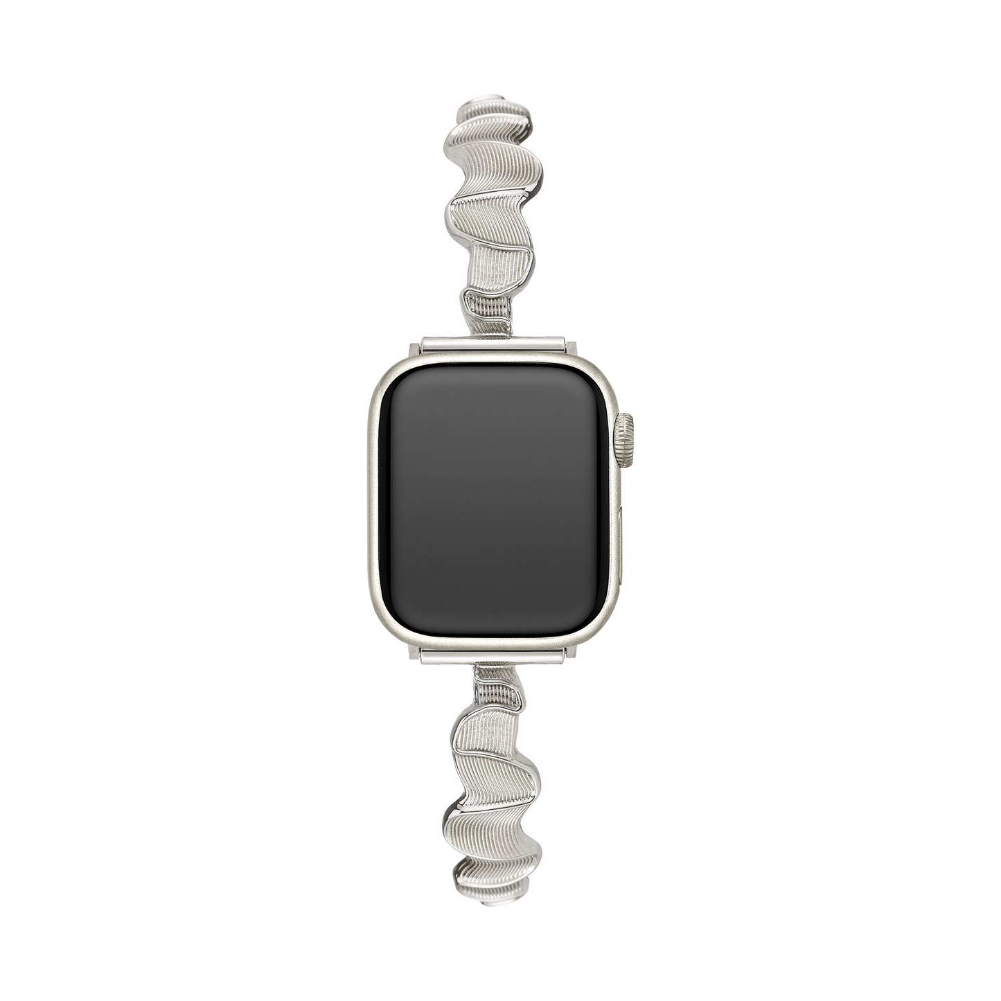 Sleek Wavy Metal Band for Apple Watch – Premium Stainless Steel Bracelet