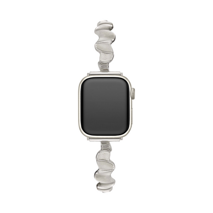 Sleek Wavy Metal Band for Apple Watch – Premium Stainless Steel Bracelet