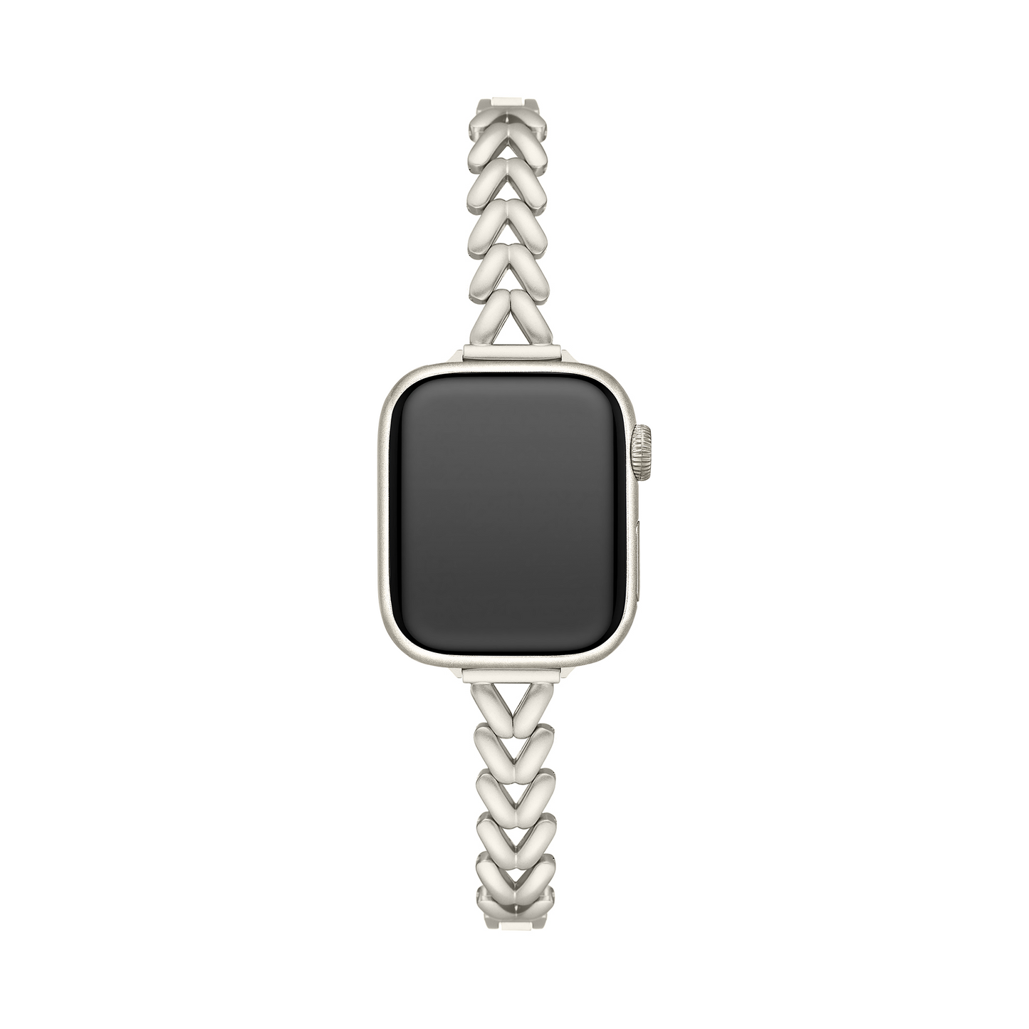 V-Shaped Stainless Steel Watch Band for Apple Watch – Sleek, Durable Metal Bracelet