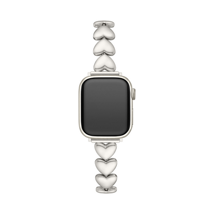 Sleek Polished Love Metal Band for Apple Watch