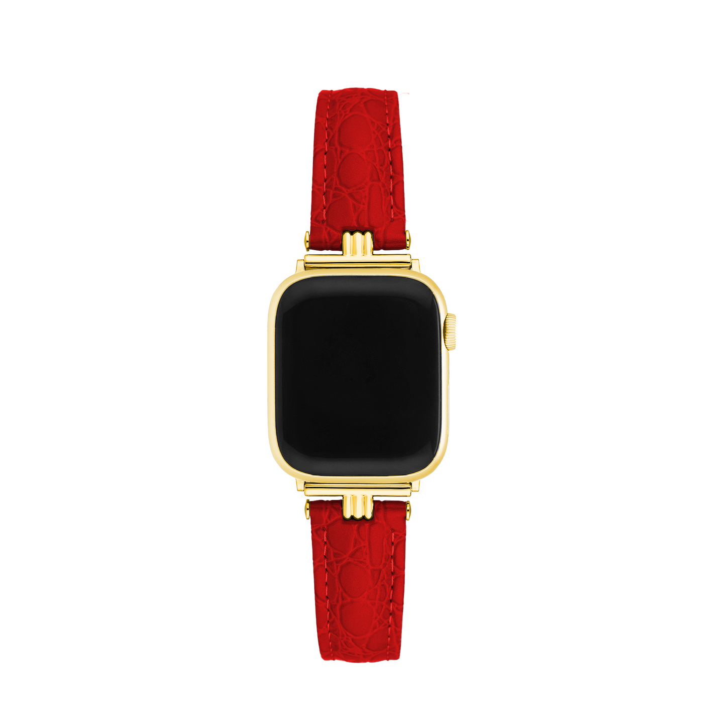 Alligator-Print Leather Watch Band for Apple Watch - Premium Replacement Strap