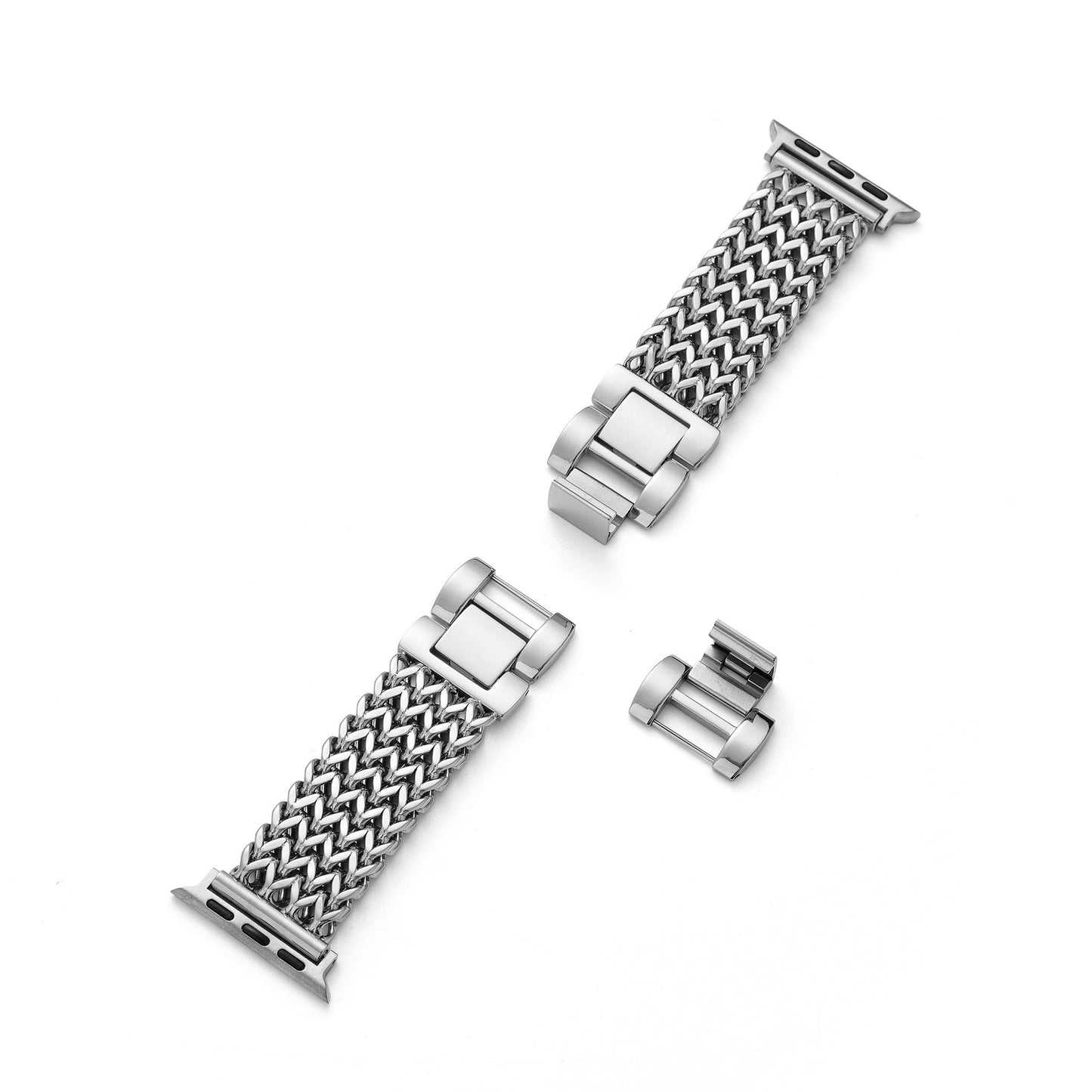 Stainless Steel Mesh Chain Watch Band - Sleek, Durable & Comfortable
