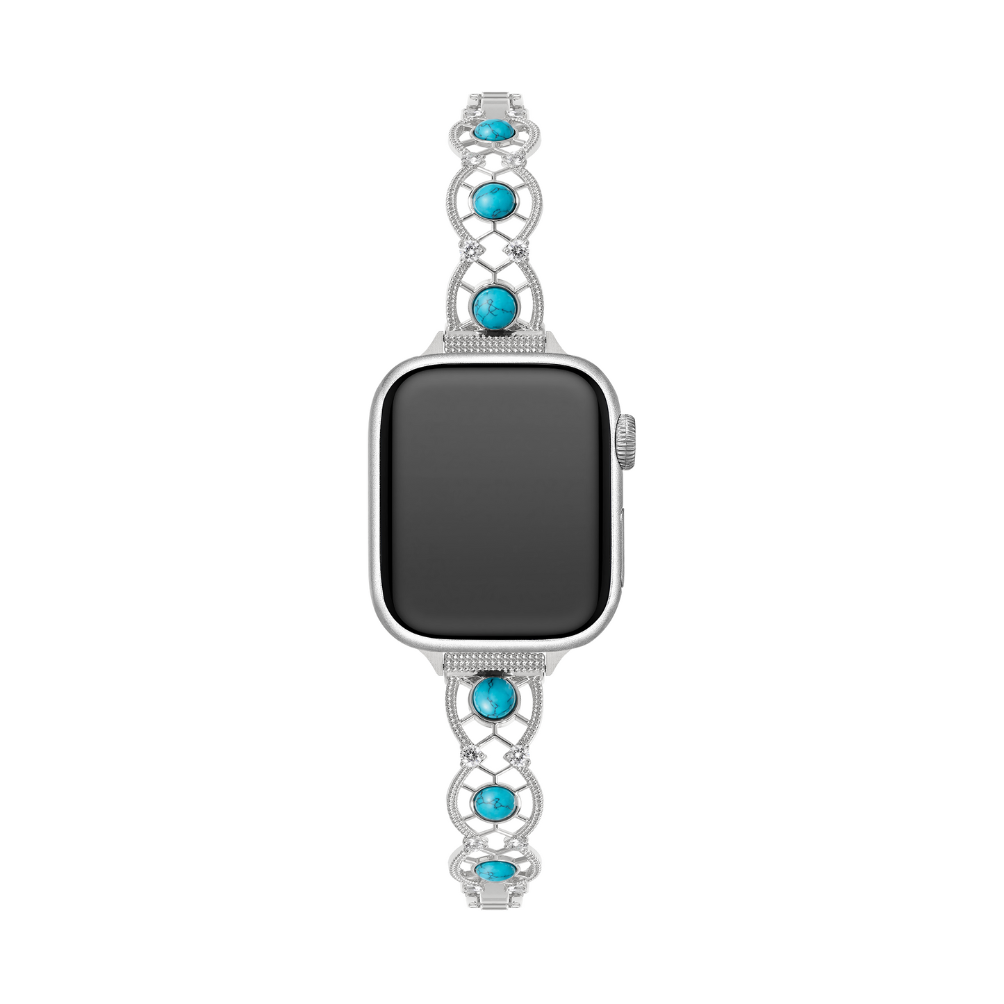 14k Gold & Platinum-Plated Interwoven Stone Band for Apple Watch