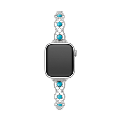 14k Gold & Platinum-Plated Interwoven Stone Band for Apple Watch