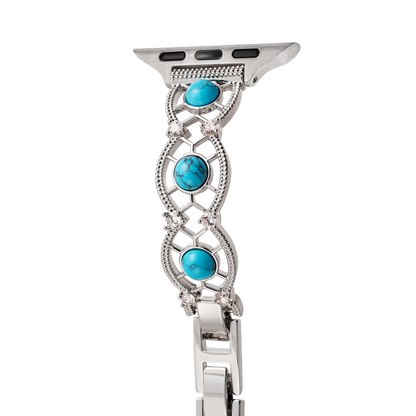 14k Gold & Platinum-Plated Interwoven Stone Band for Apple Watch