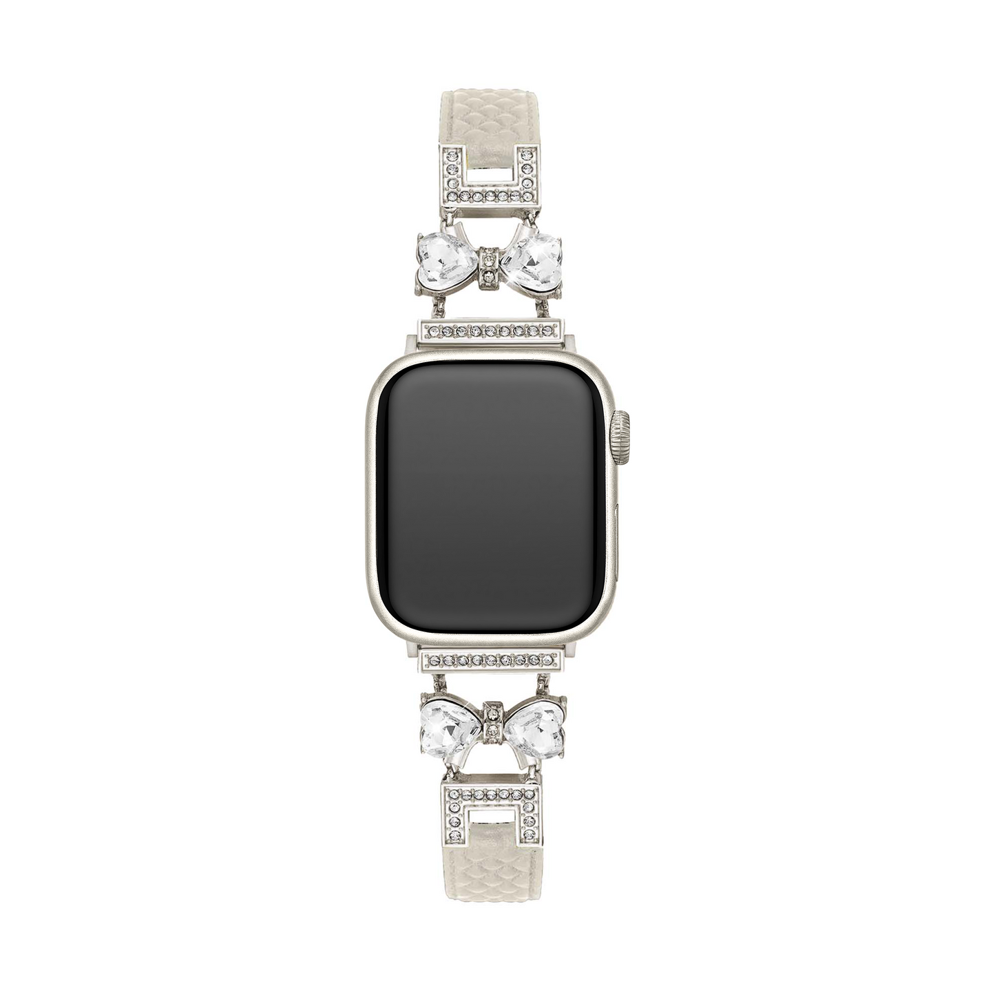 Elegant Bowknot Leather Band for Apple Watch - Premium Leather, All-Day Comfort