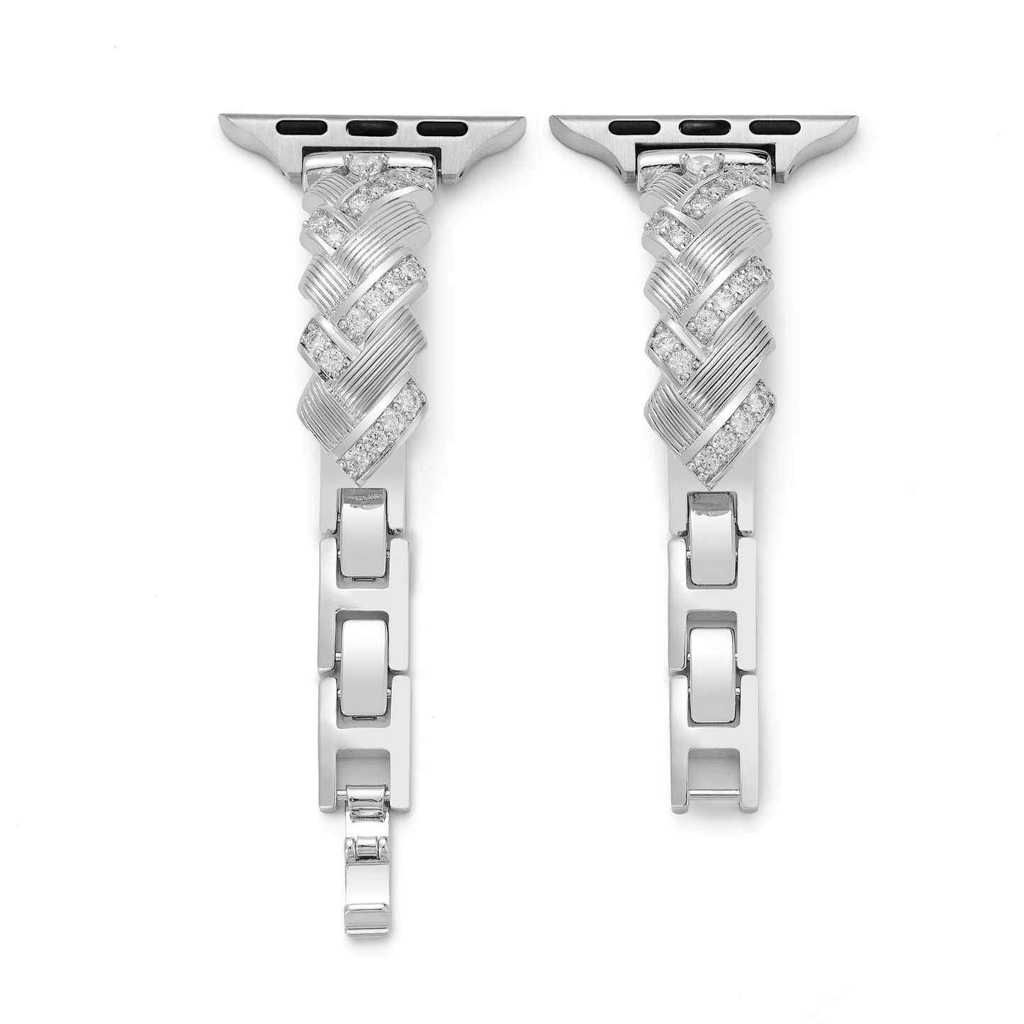 Gleaming Braided Stainless Steel Watch Band for Apple Watch