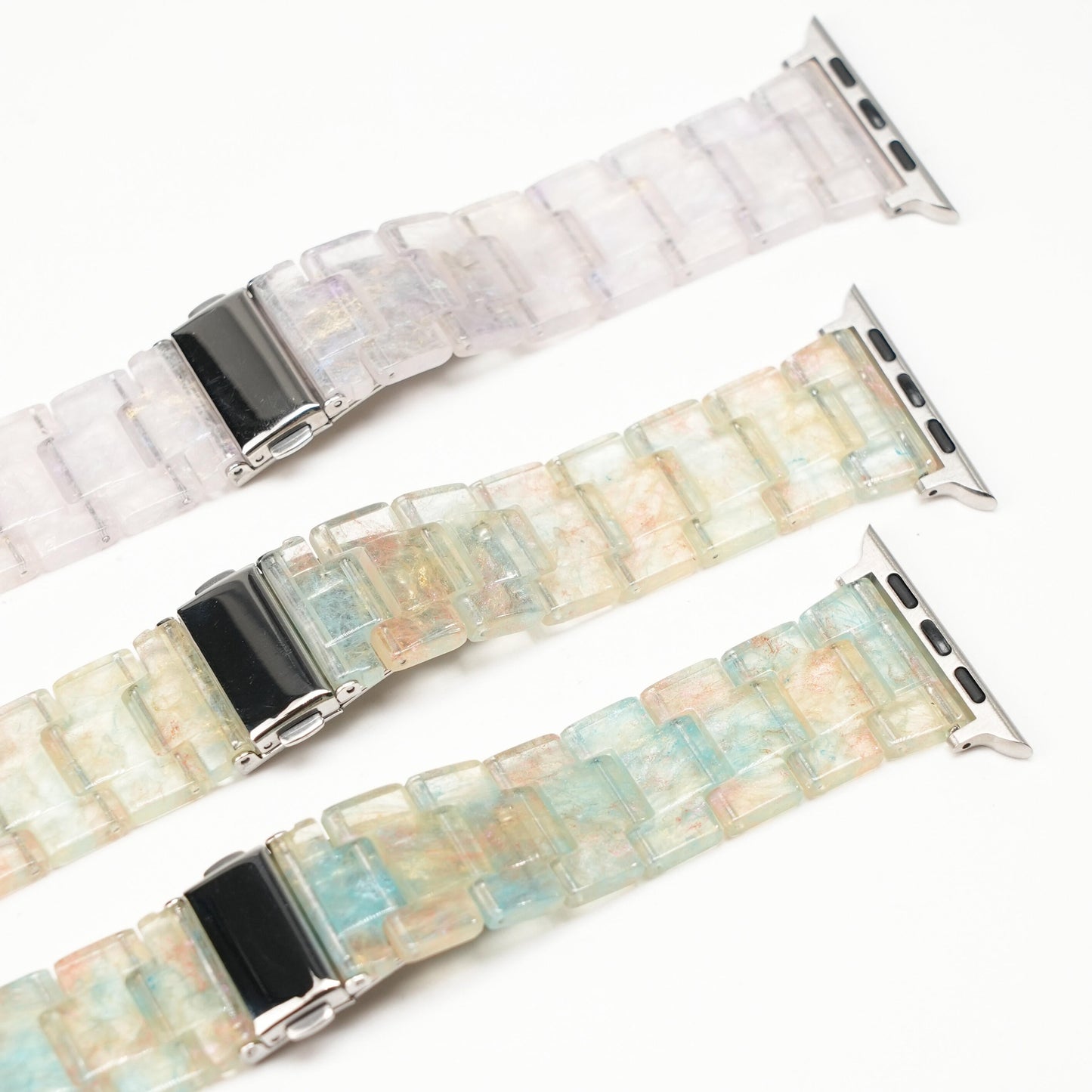 Elegant Carrara Marble Resin Link Strap