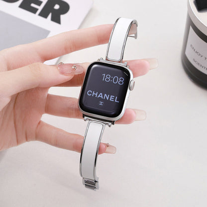 Crescent-Style Metal Bracelet for Apple Watch