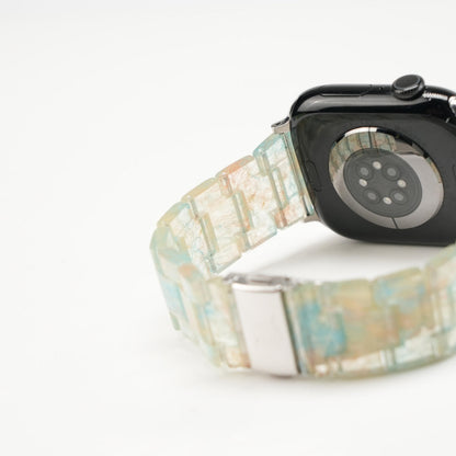 Elegant Carrara Marble Resin Link Strap