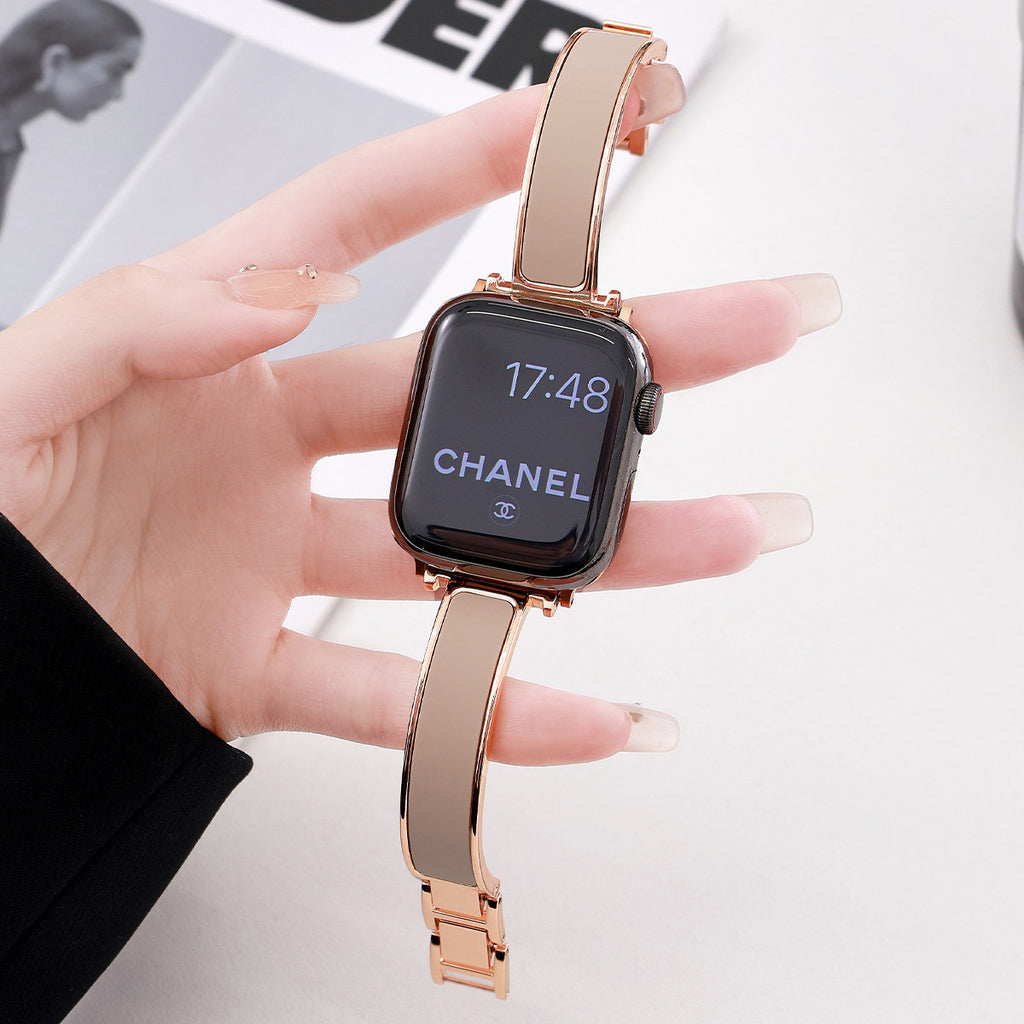 Crescent-Style Metal Bracelet for Apple Watch