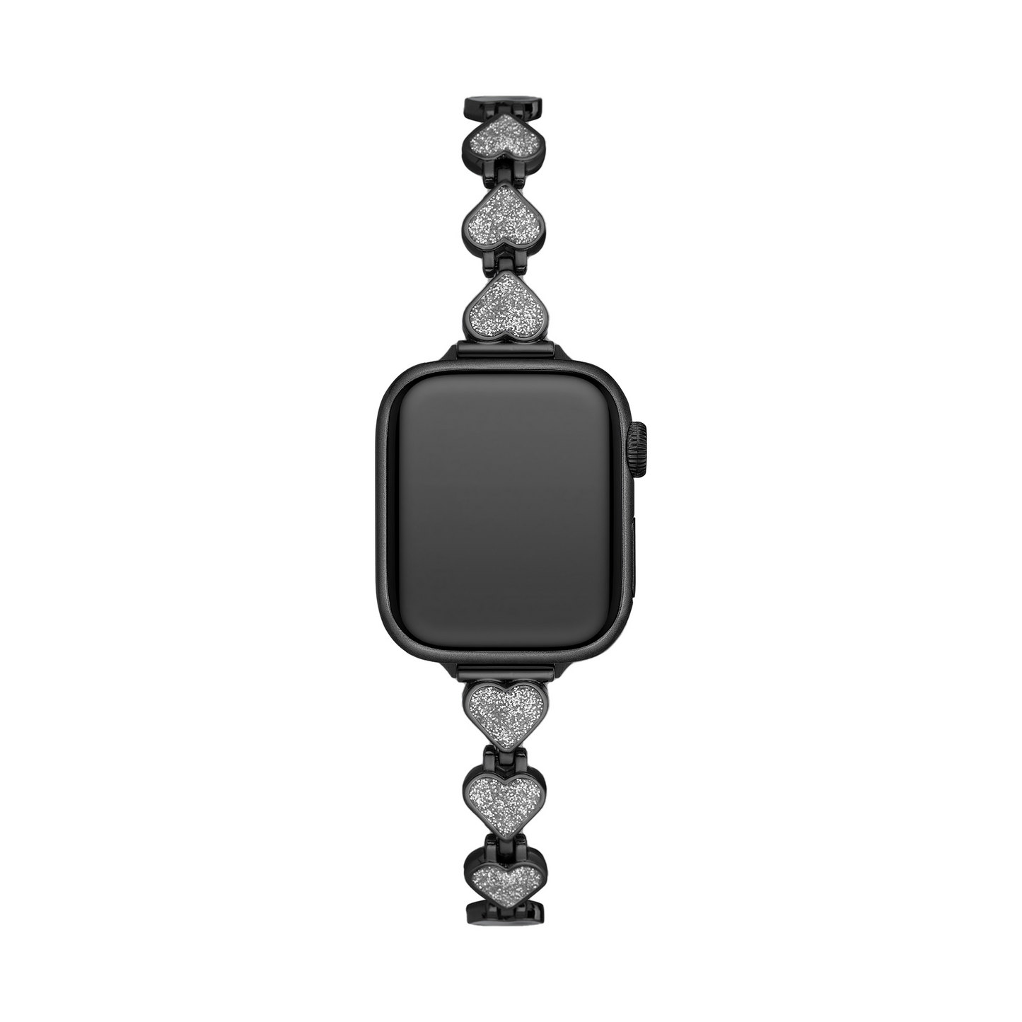 Glitter Love Metal Watch Band for Apple Watch – Sparkling Stainless Steel Strap