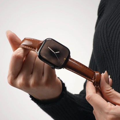 Retro-Inspired Leather Strap for Apple Watch