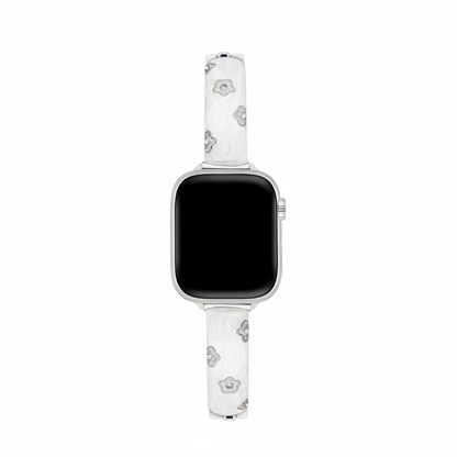 Elegant Floral Metal Band for Apple Watch – Stainless Steel Wrist Strap