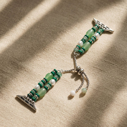 Harmonic Natural Stone Beaded Apple Watch Band